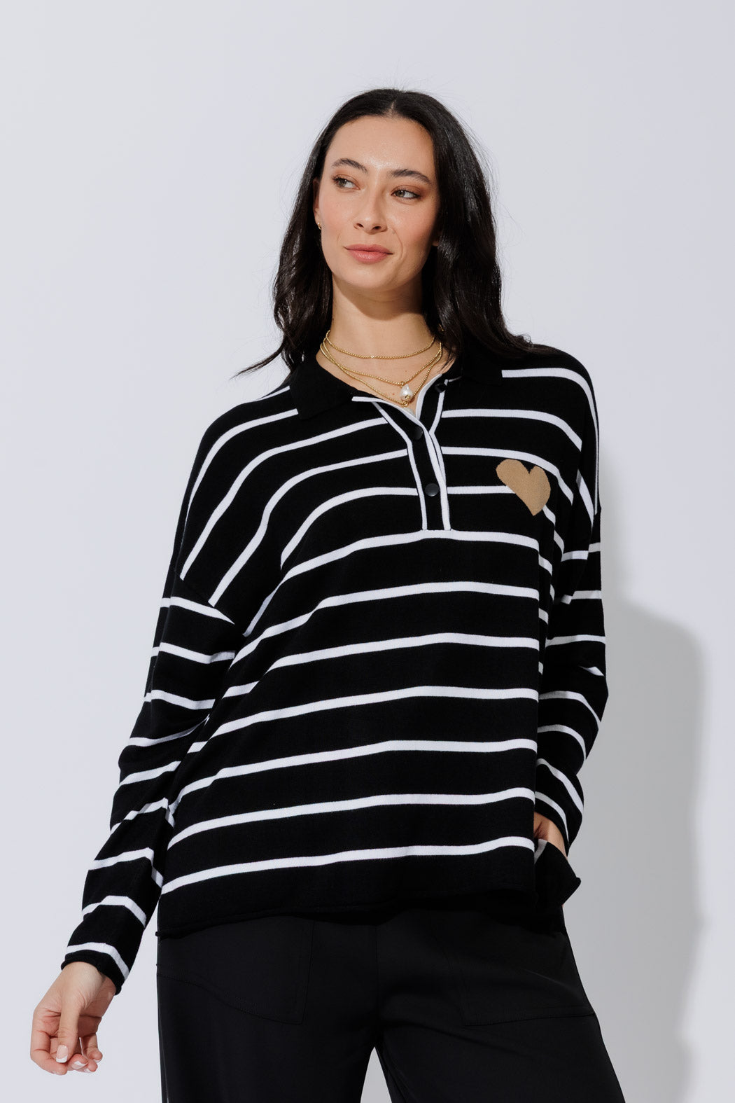 Black Polo Knit Black S