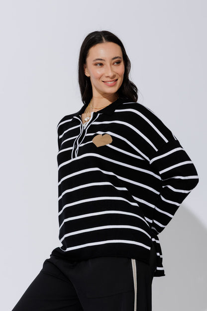 Black Polo Knit Black S