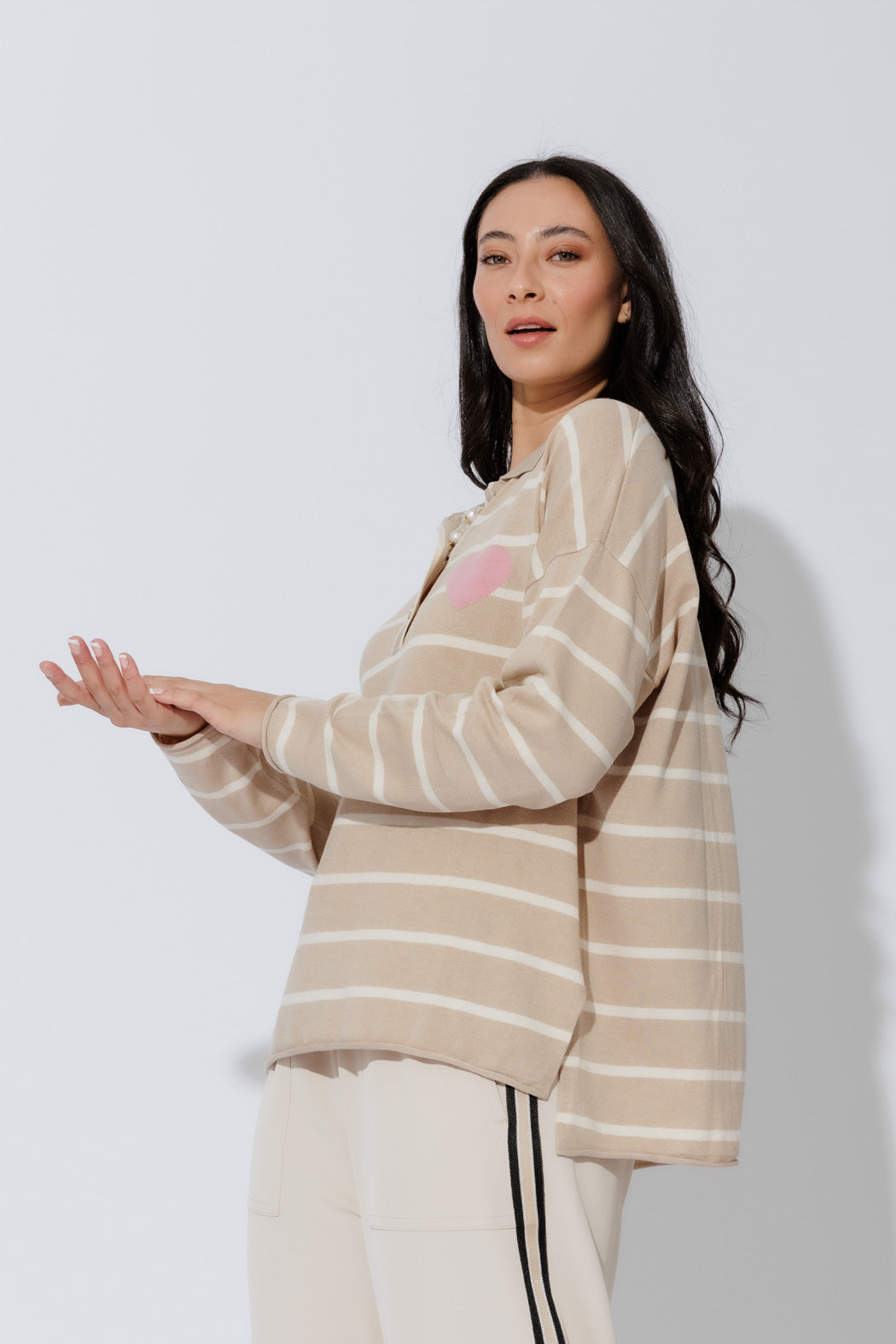 Beige Polo Knit S
