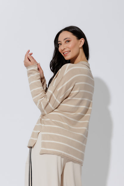 Beige Polo Knit S