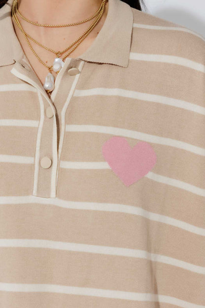 Beige Polo Knit S