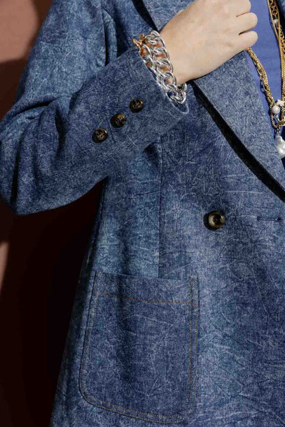 Blue Marble Denim Blazer