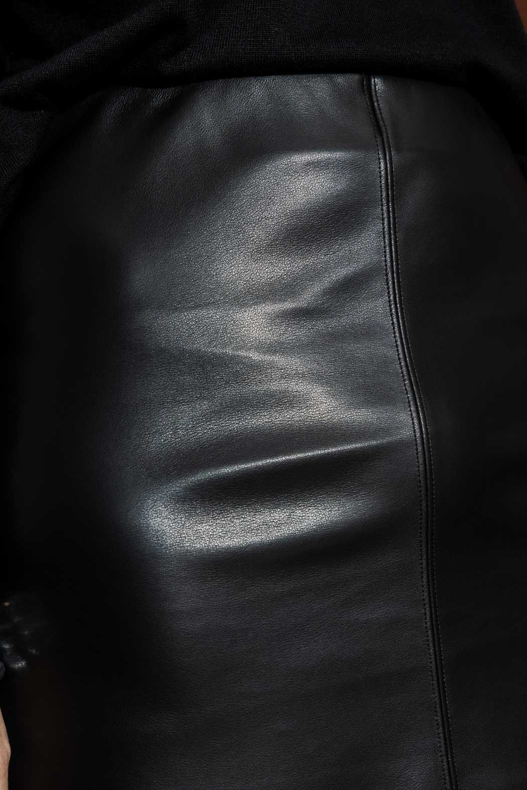 Black Faux Leather Skirt