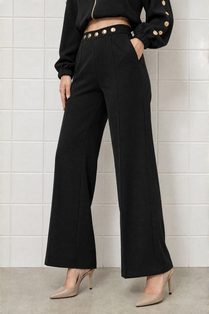 Black Euro Stud Pant