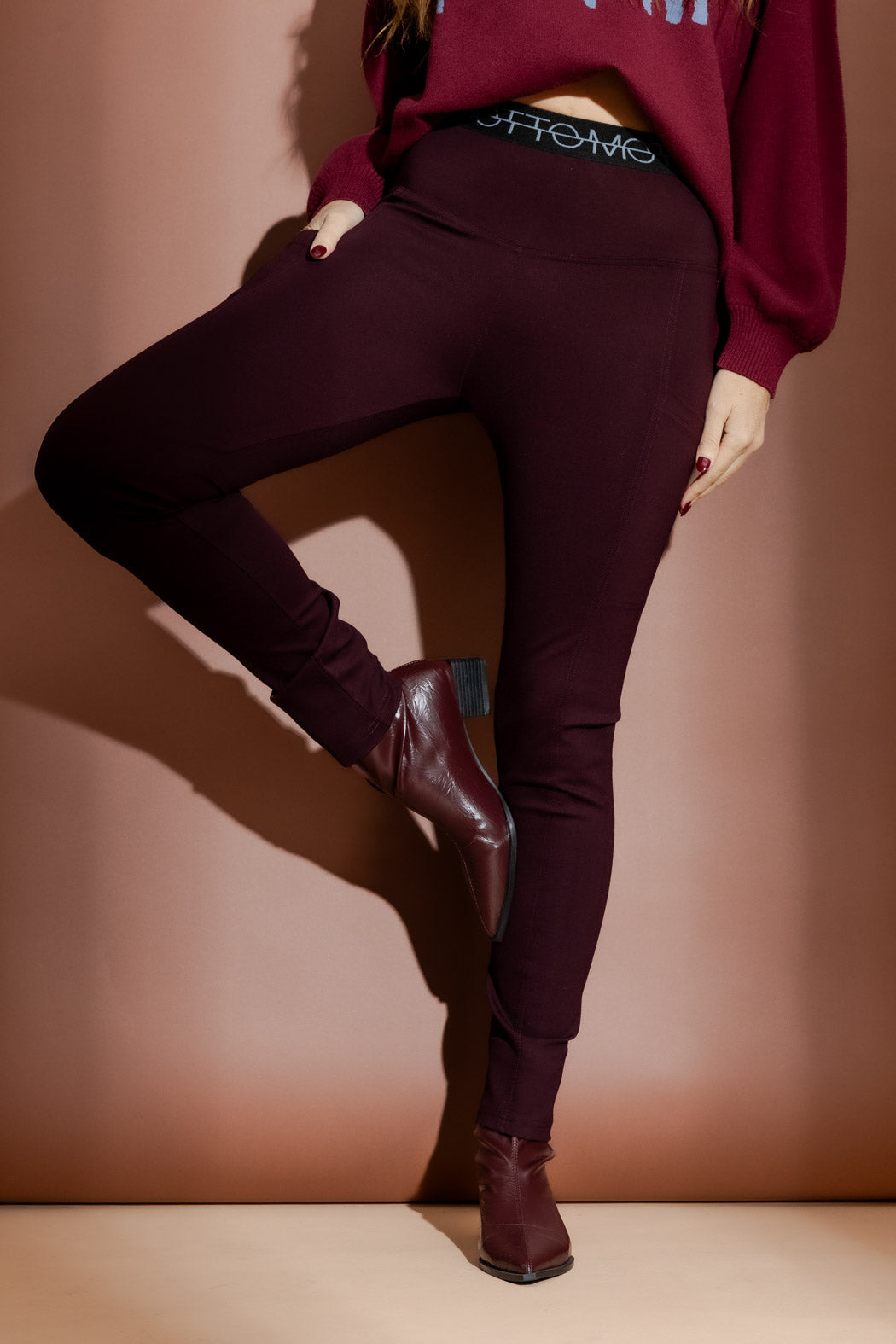 Burgundy Ponte Sport Miracle Pant