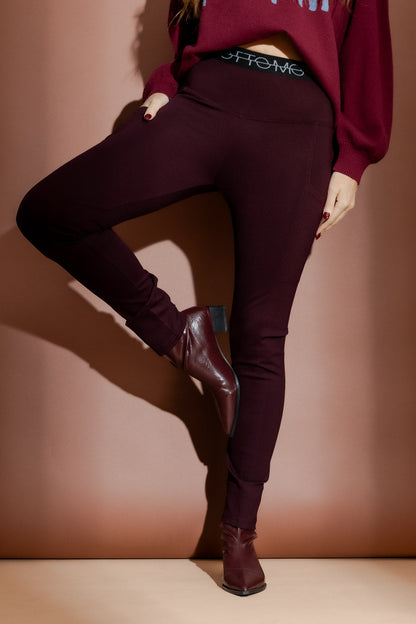 Burgundy Ponte Sport Miracle Pant