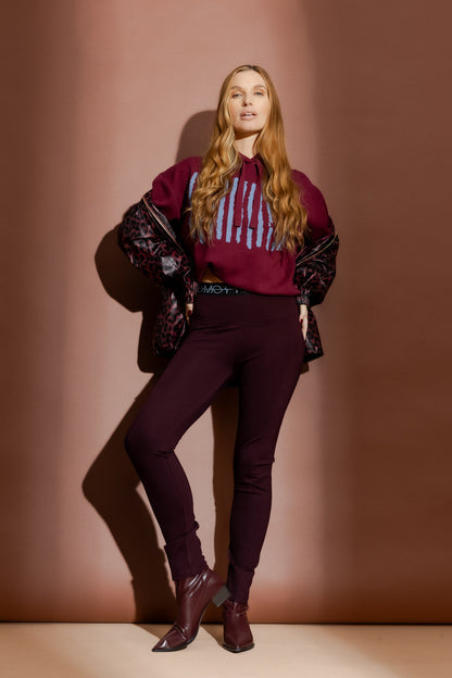 Burgundy Ponte Sport Miracle Pant