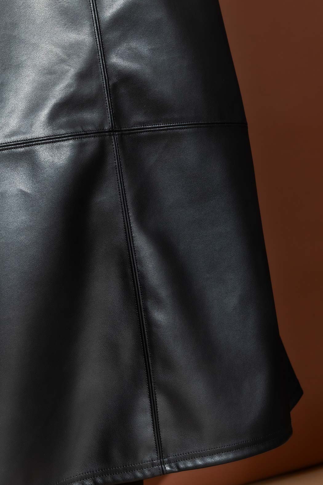Black Faux Leather Skirt