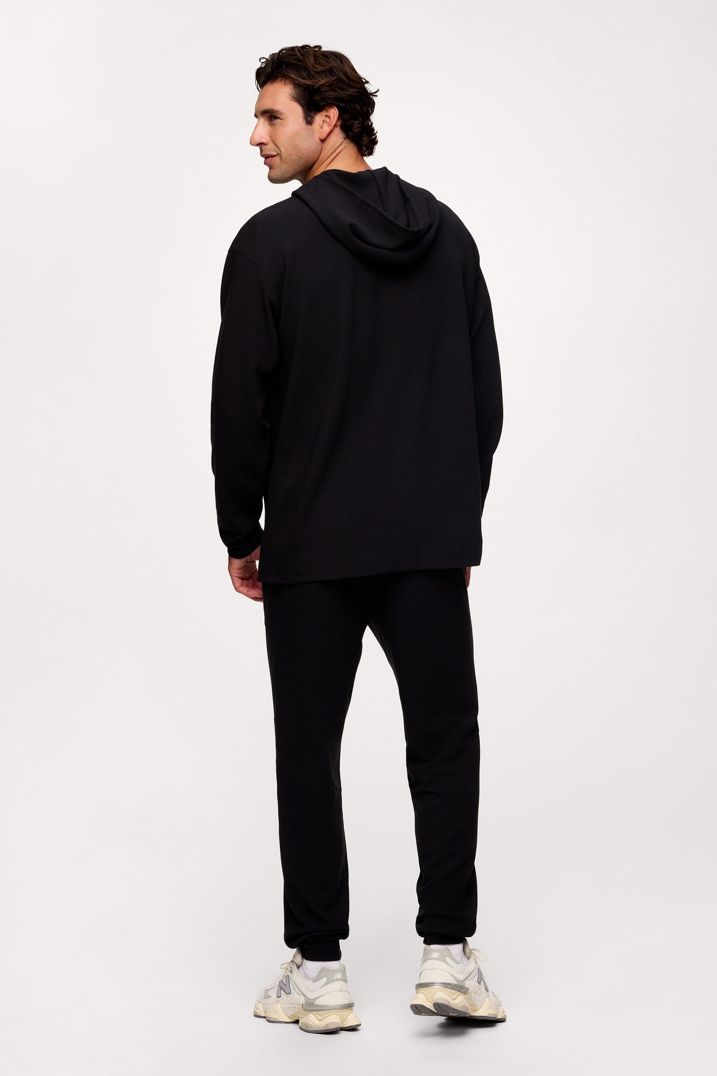 Performance Waffle Hoodie | Black