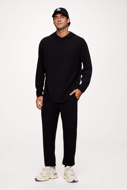 Performance Waffle Hoodie | Black