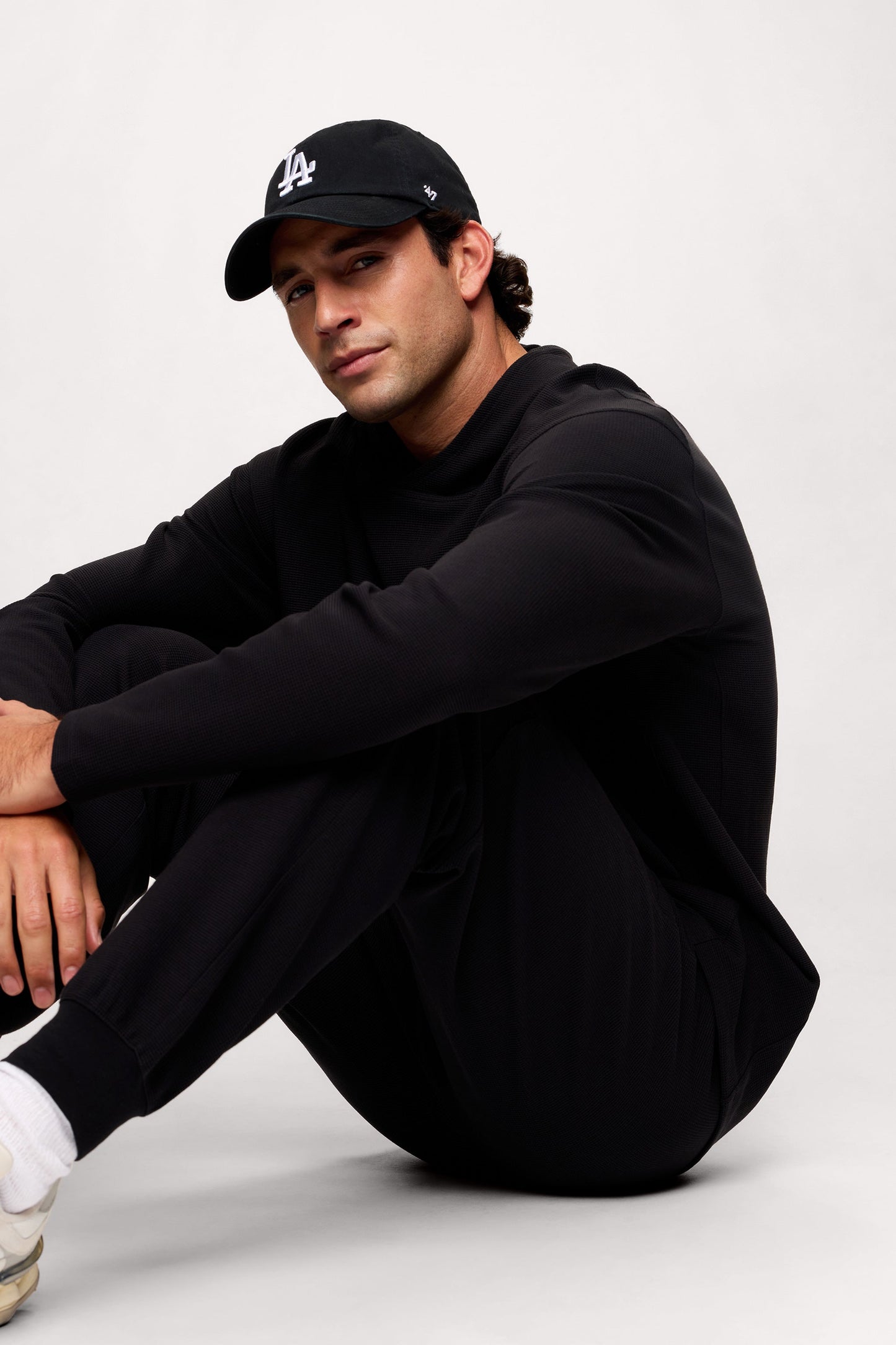 Performance Waffle Hoodie | Black