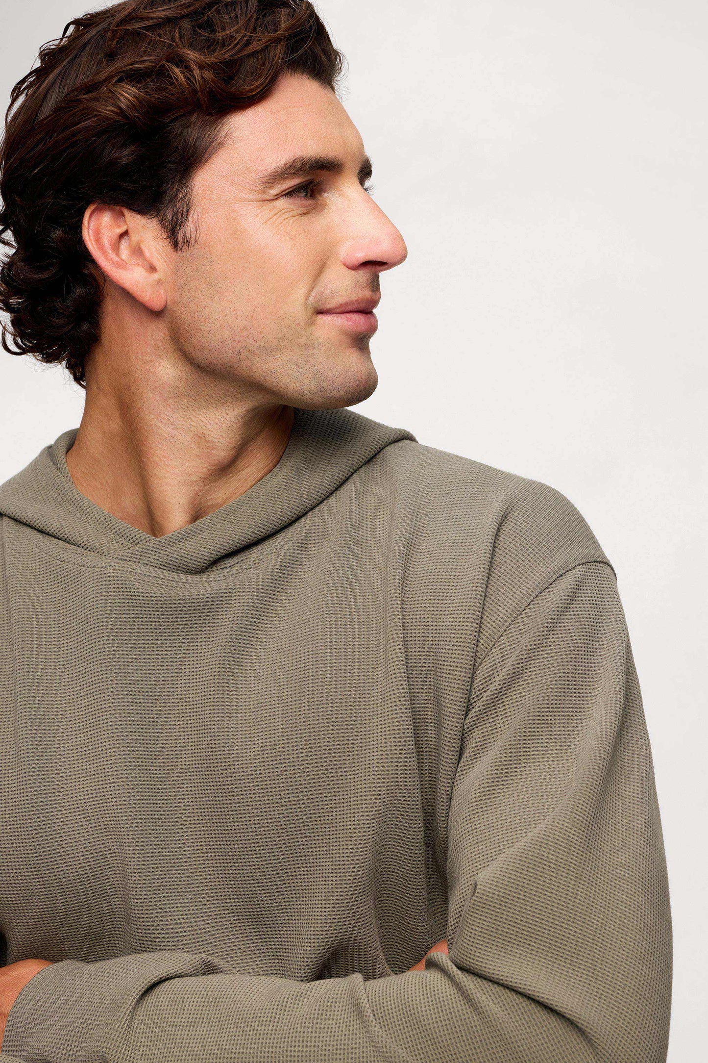 Performance Waffle Hoodie | Olive
