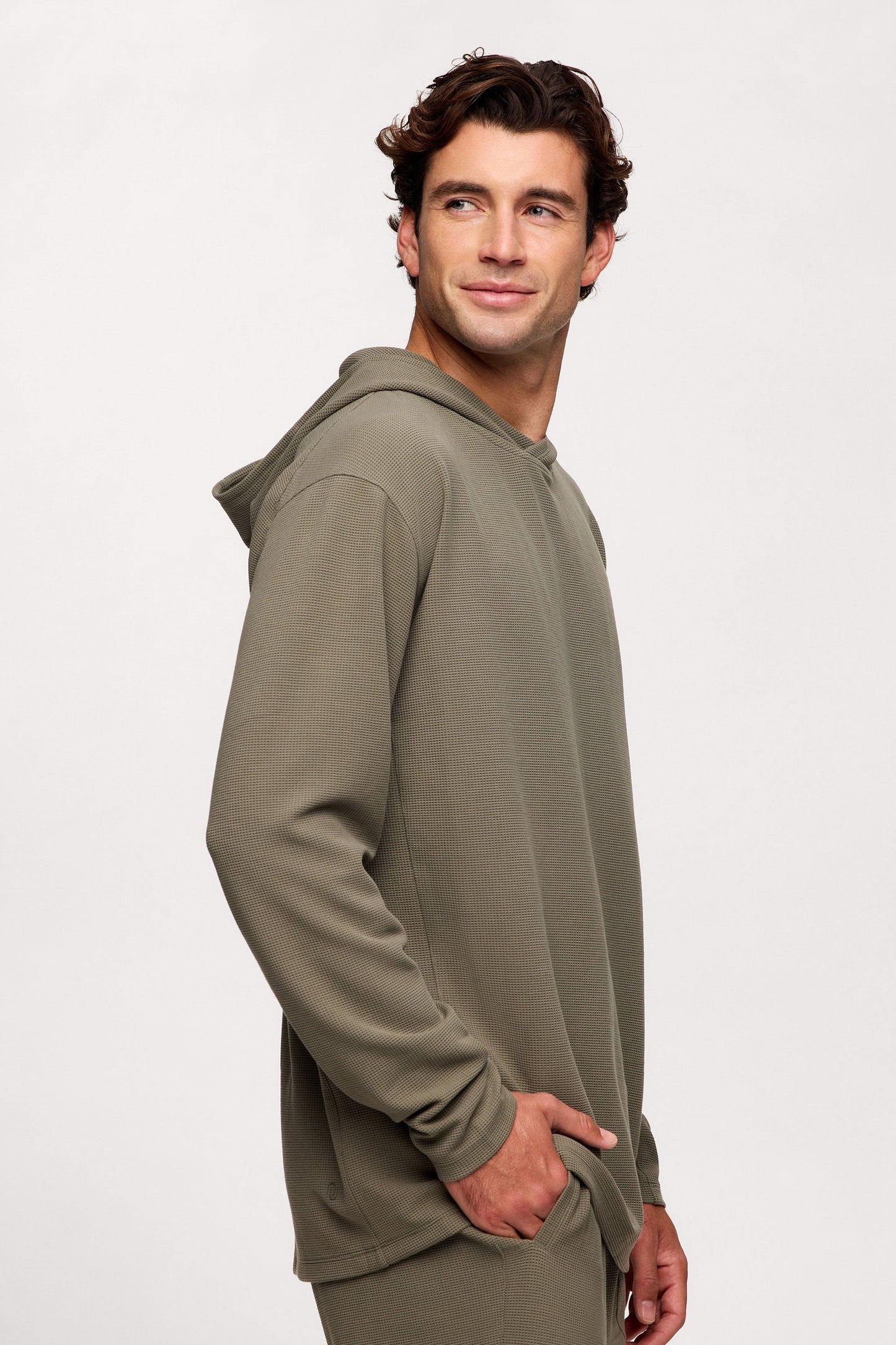 Performance Waffle Hoodie | Olive