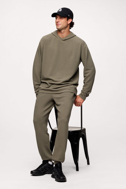 Performance Waffle Hoodie | Olive