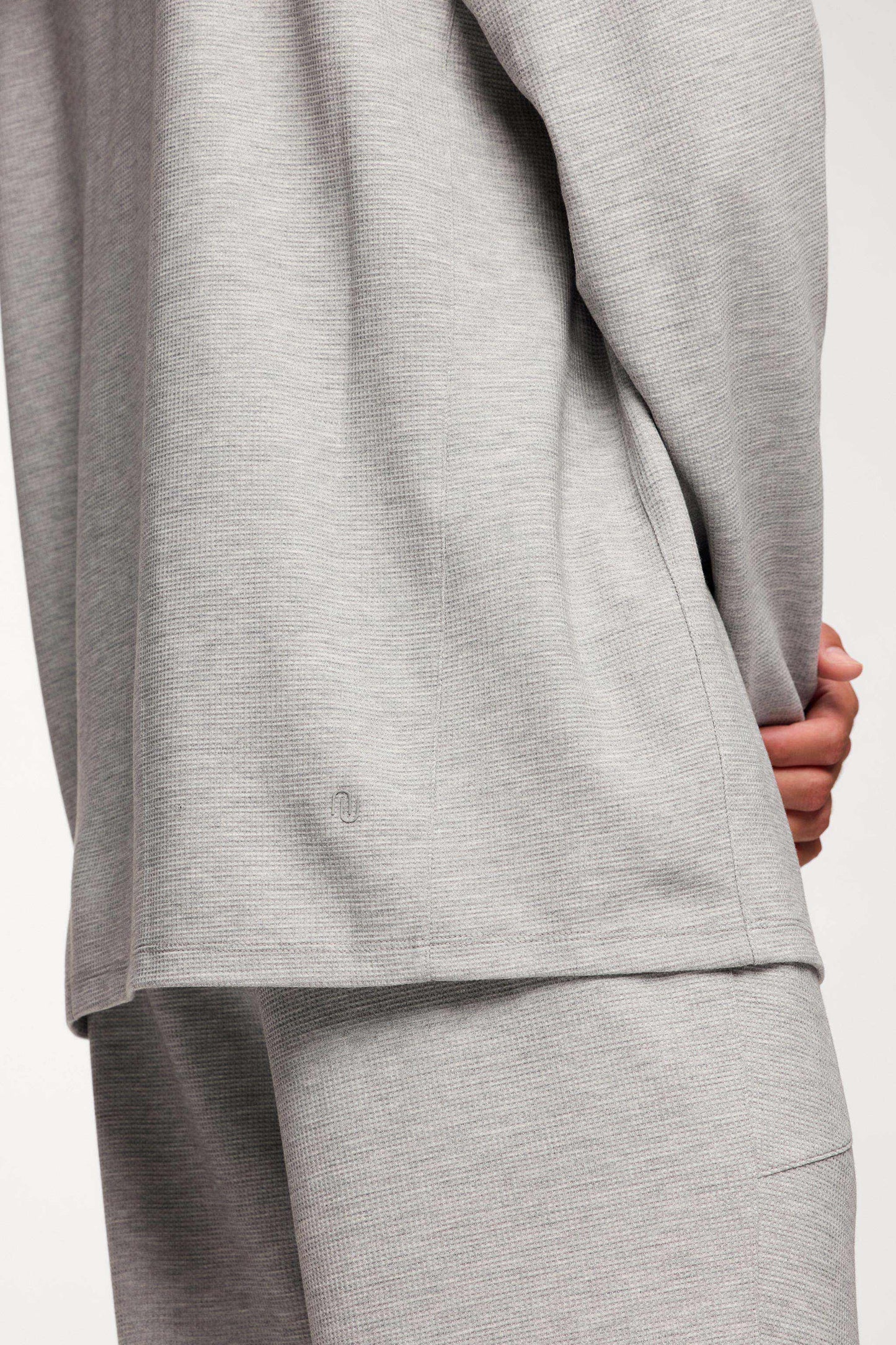 Performance Waffle Hoodie | Heather Grey