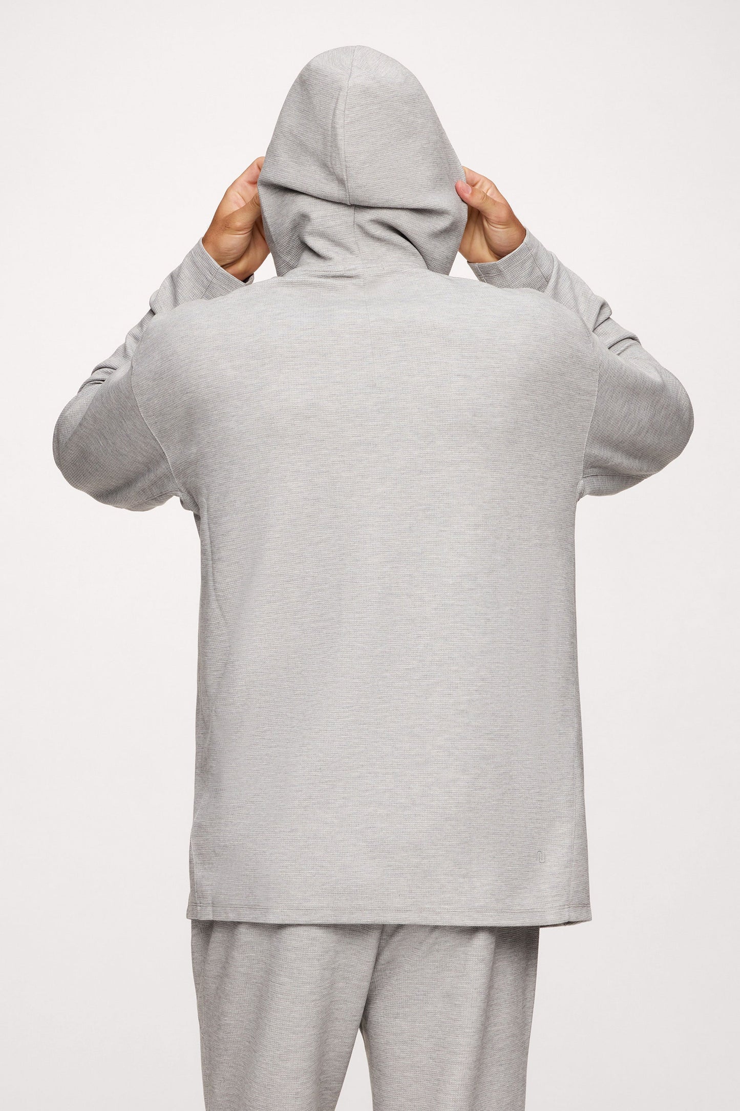 Performance Waffle Hoodie | Heather Grey