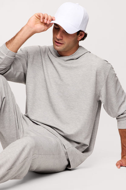 Performance Waffle Hoodie | Heather Grey