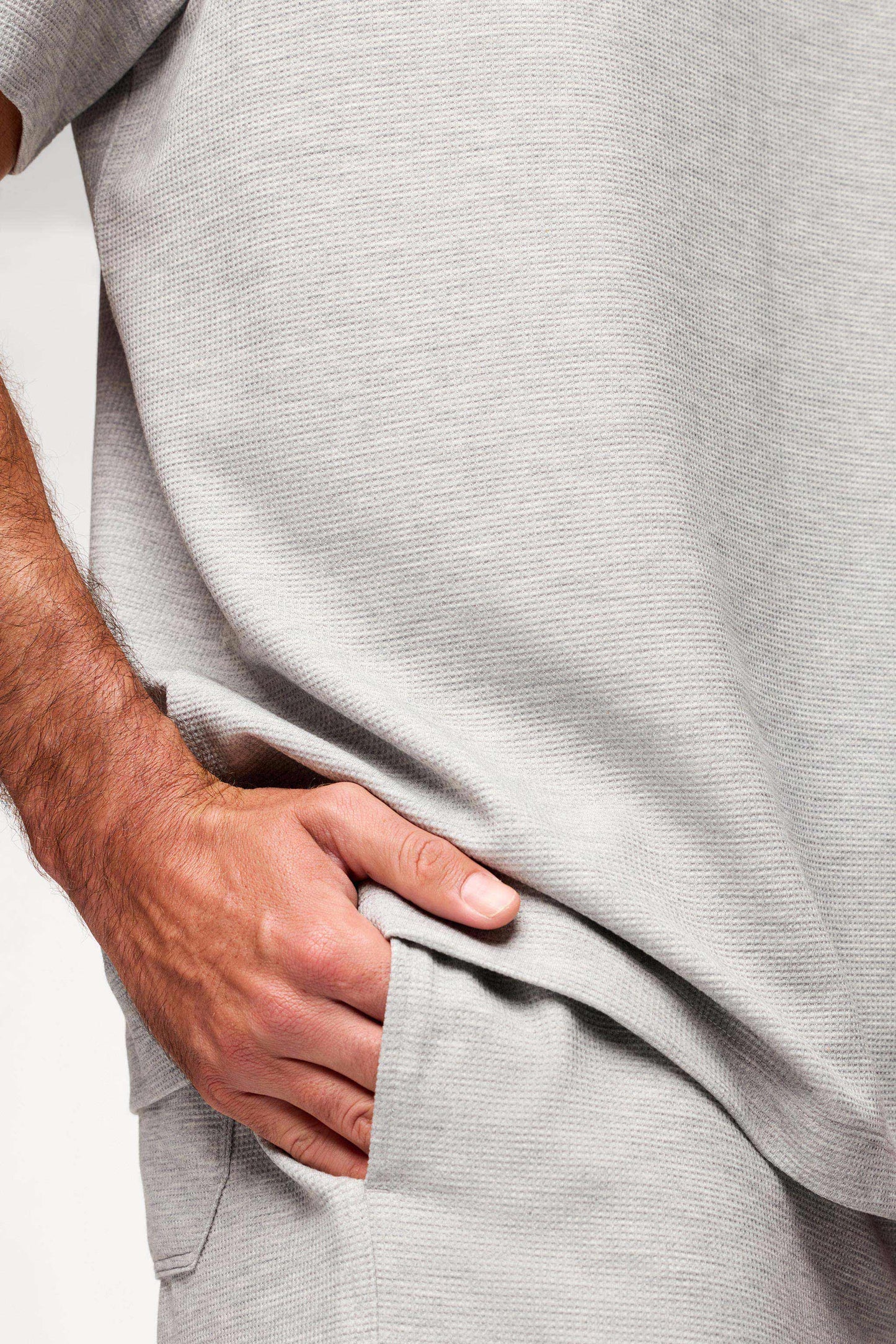 Performance Waffle T-Shirt | Heather Grey