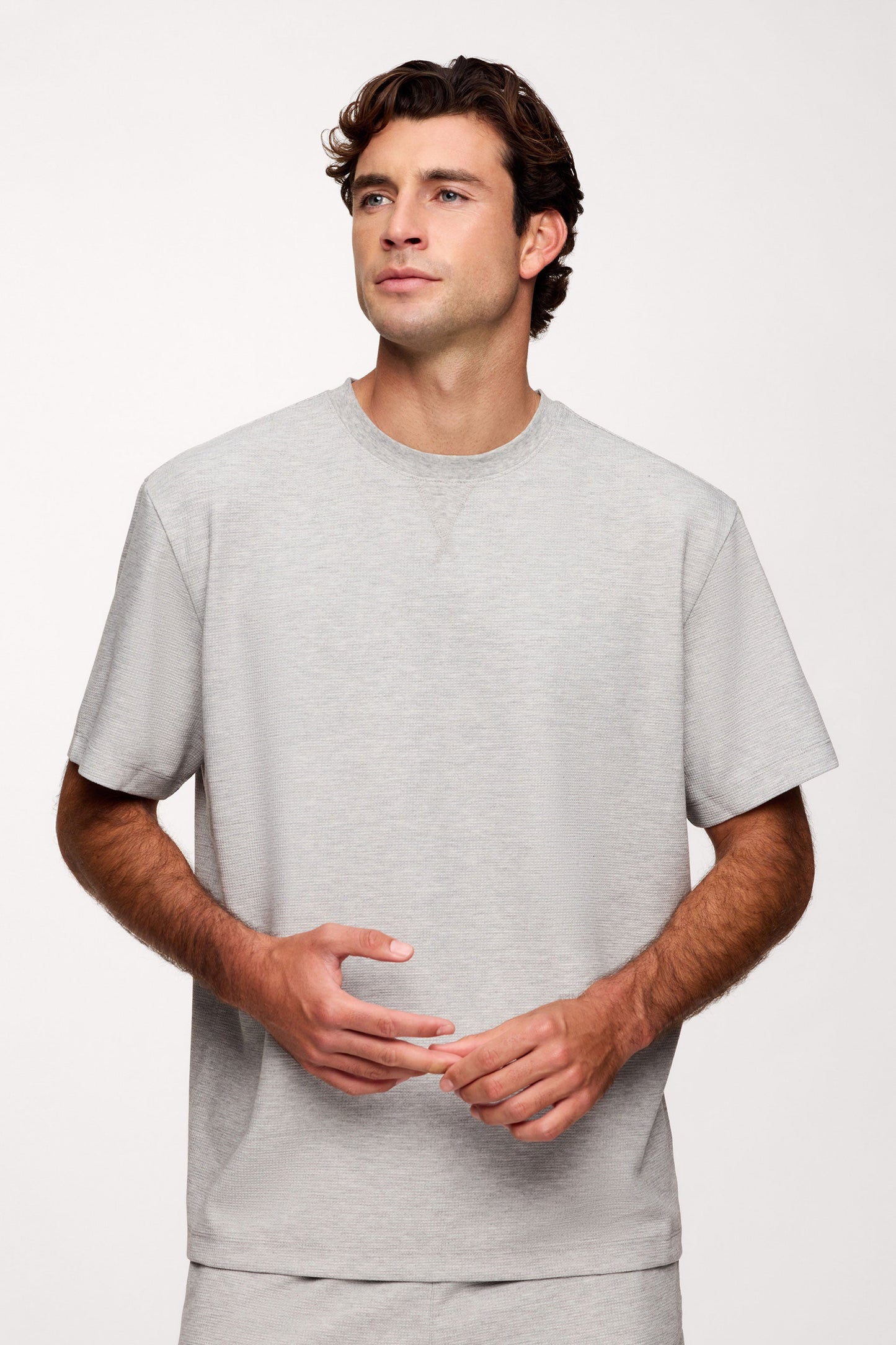 Performance Waffle T-Shirt | Heather Grey
