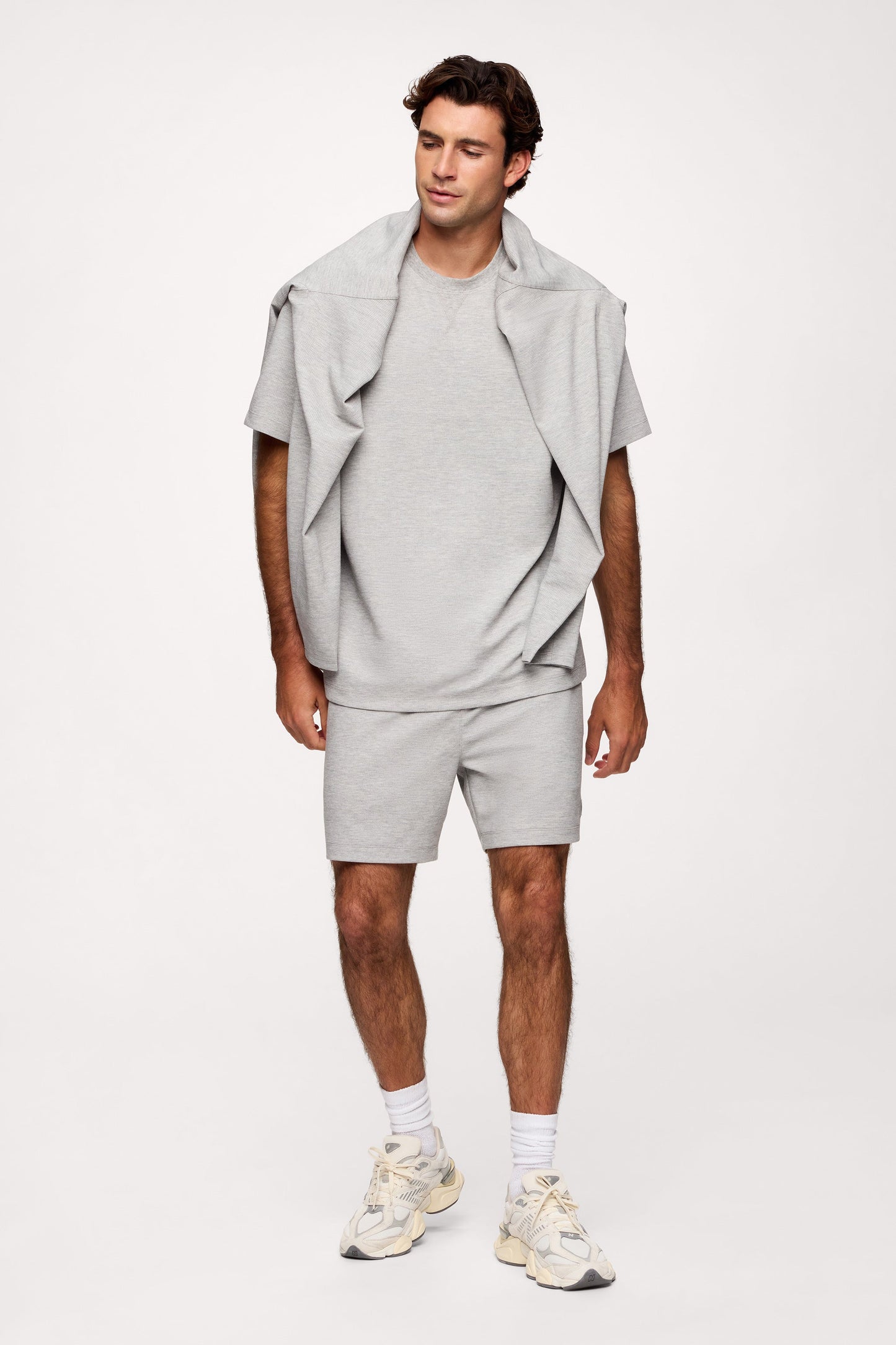 Performance Waffle T-Shirt | Heather Grey