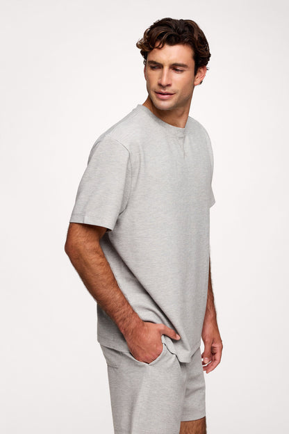 Performance Waffle T-Shirt | Heather Grey