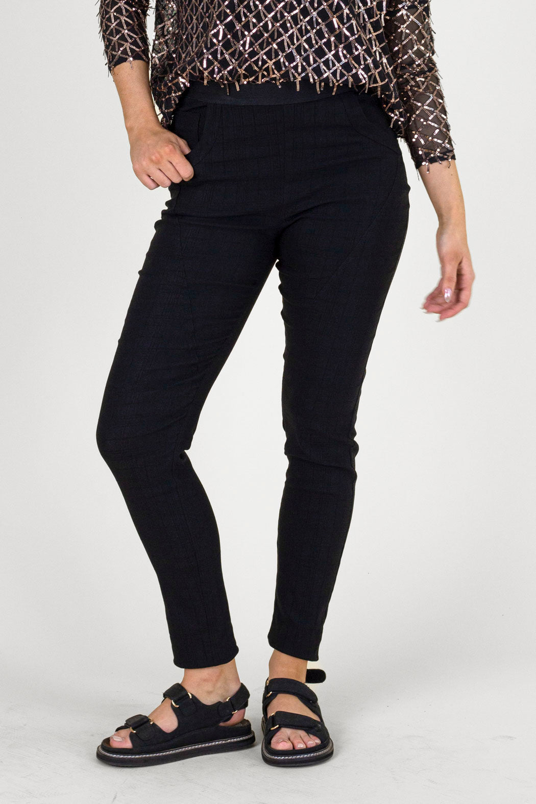 Black Check Jogger Pant - FINAL SALE