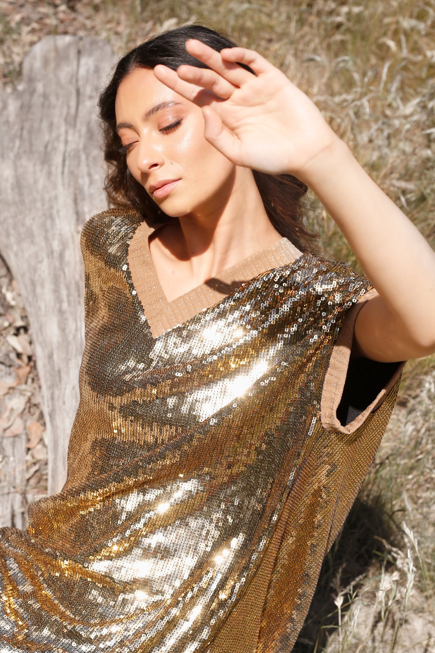 Bronze Sequin Maxi Top - SALE
