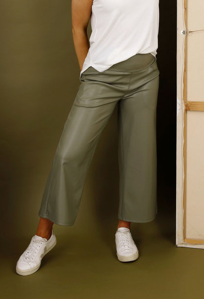 Avocado Vegan Leather Culotte - SALE