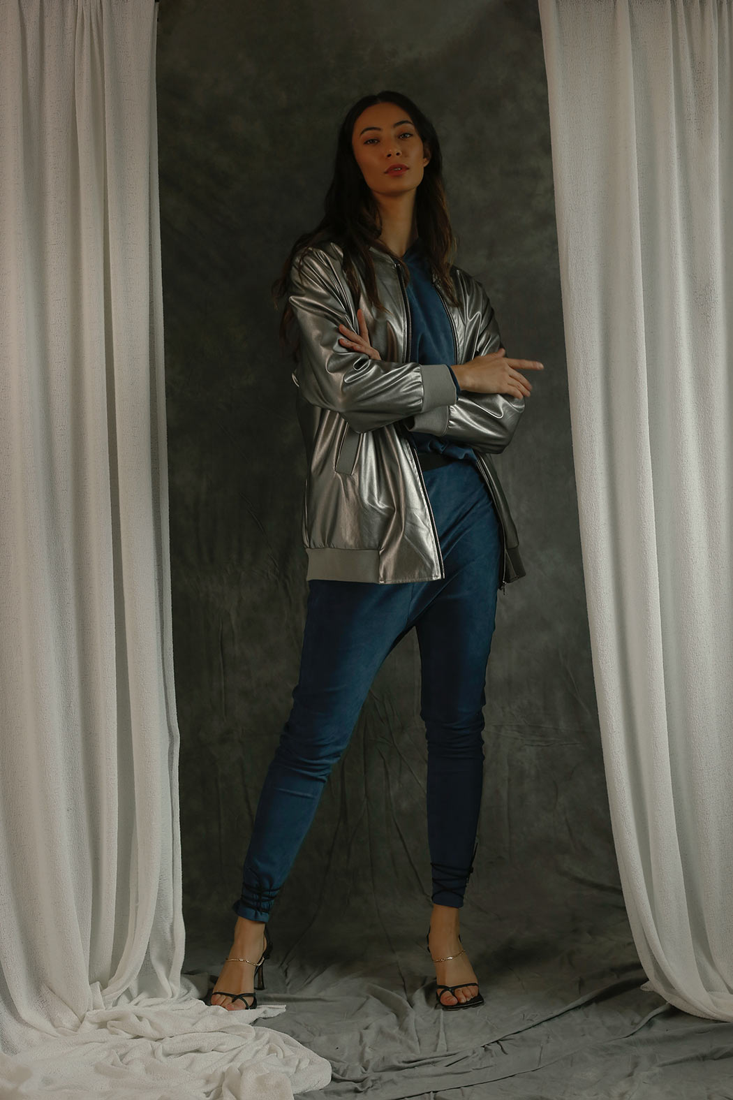 Blue Denim Slouch Hoodie - SALE