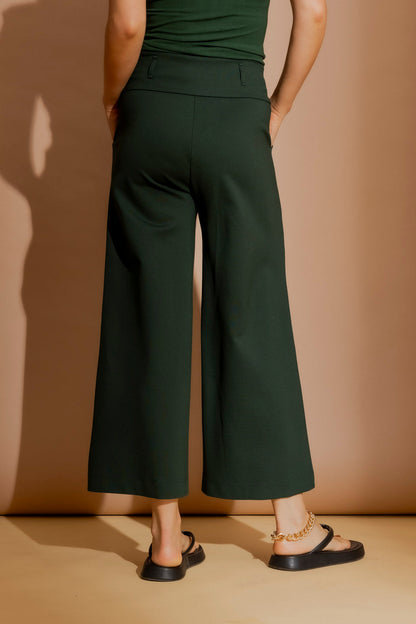 Bottle Green Ponte Jet Culotte Bottle Green
