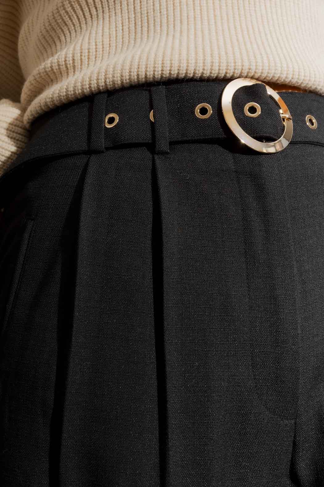 Black Textured Cleo Pant