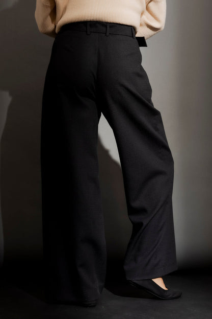 Black Textured Cleo Pant