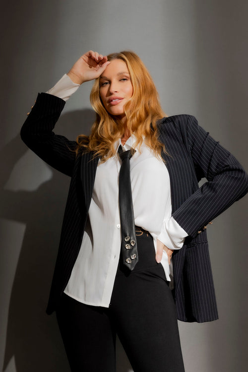 Black Rhinestone Tie