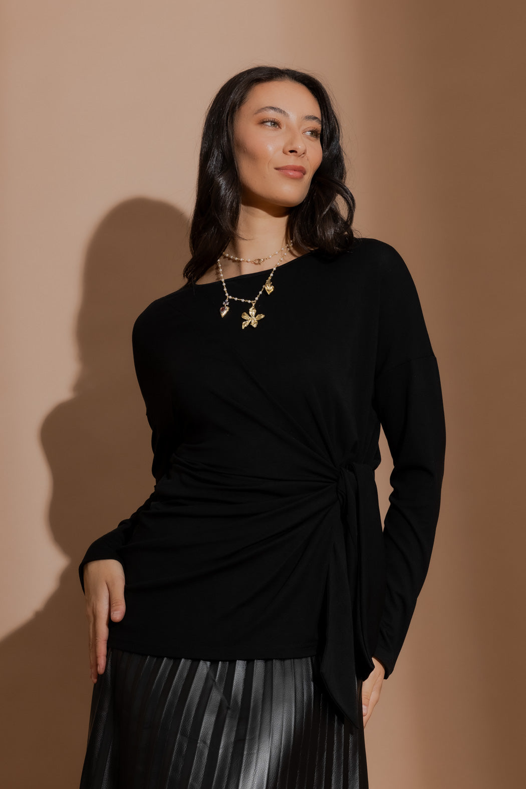 Black Tencel Harlow Top
