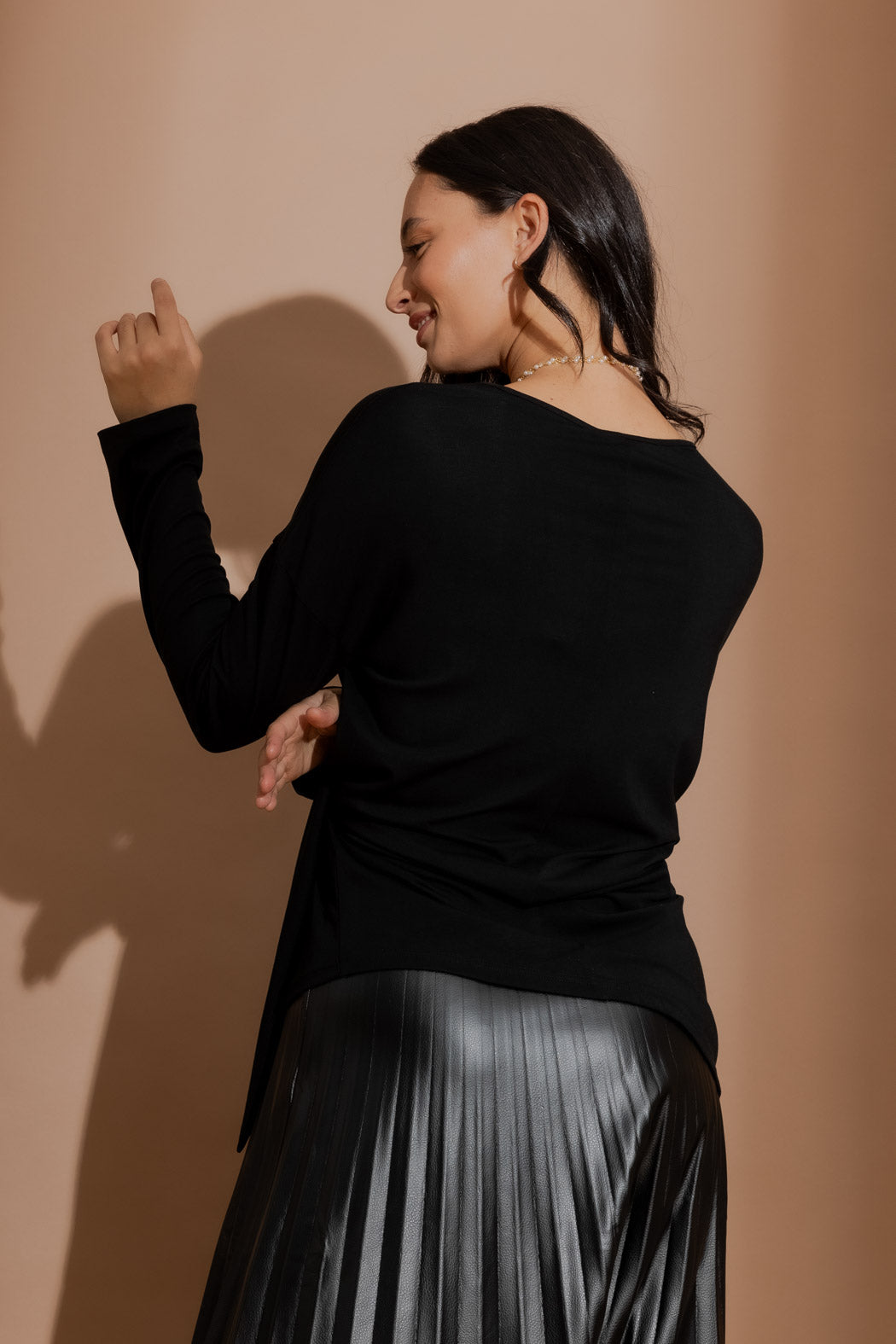 Black Tencel Harlow Top