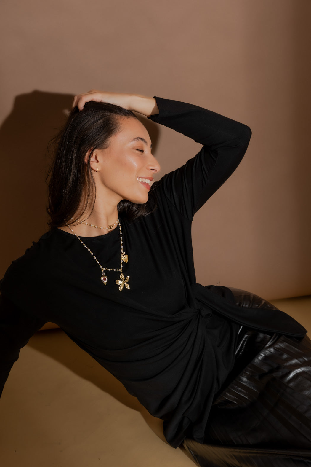 Black Tencel Harlow Top