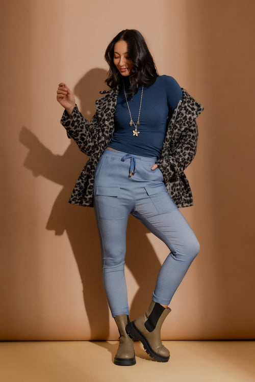 Chambray Cargo Pant