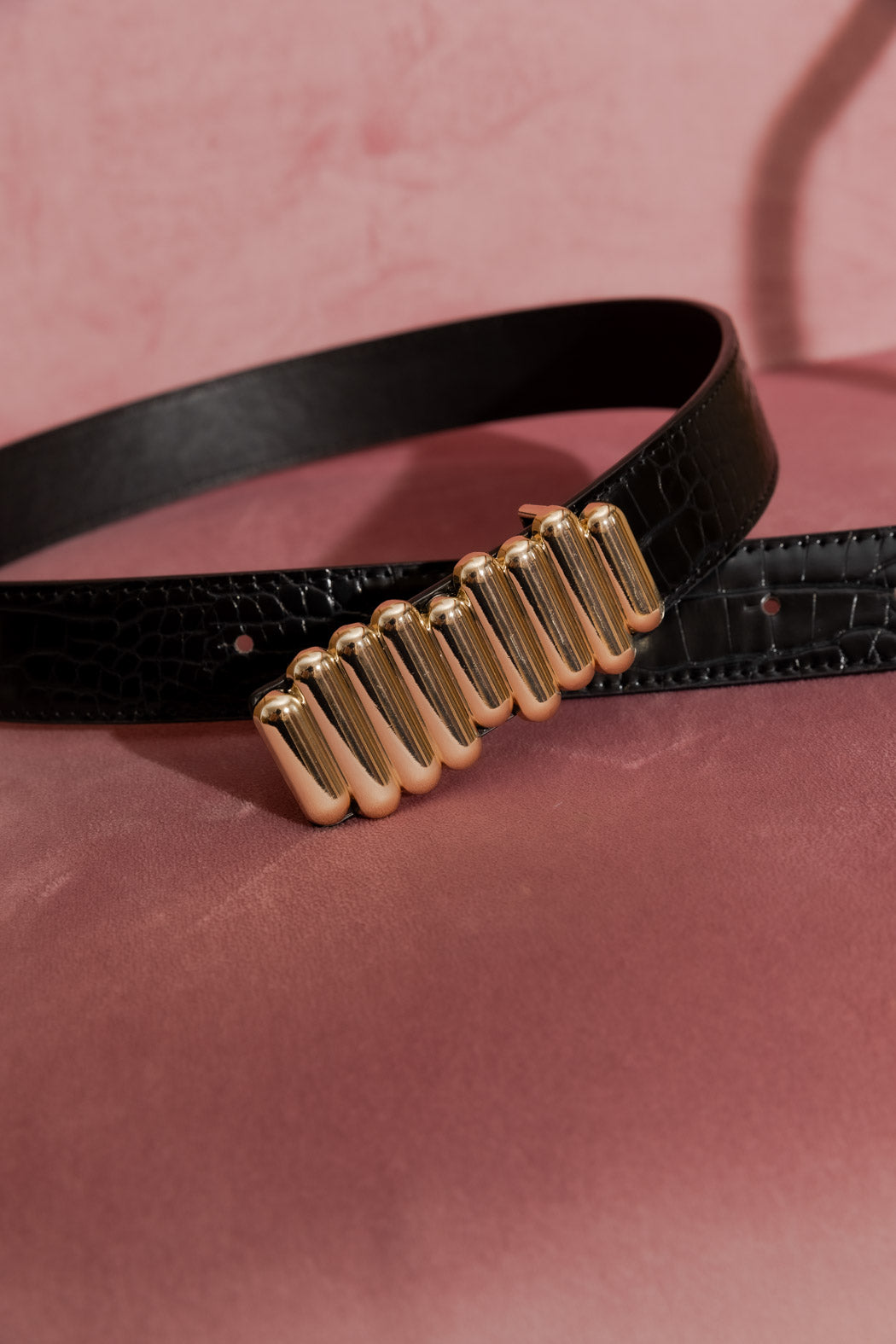 Black Croc Bubble Belt Black Croc S/M
