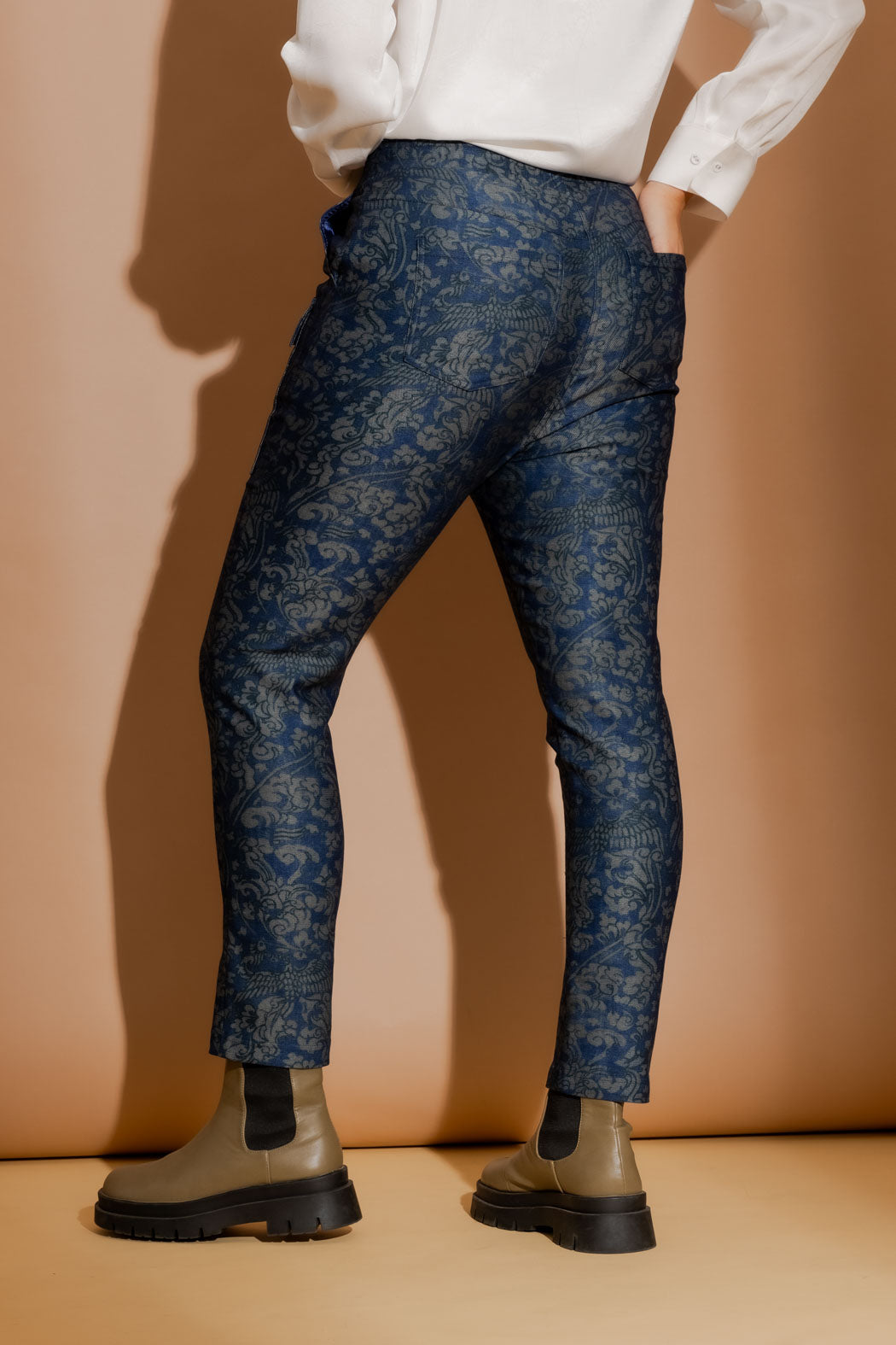 Blue Paisley Cargo Jogger Pant Blue Paisley