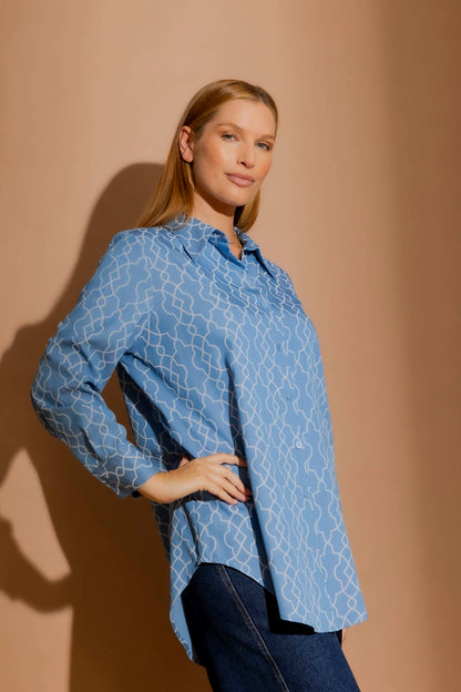 Chambray Embroidery Classic Shirt