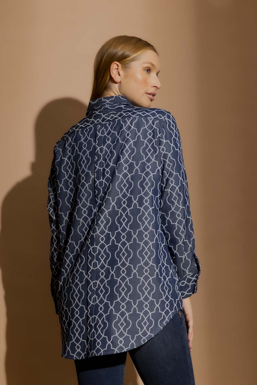 Chambray Embroidery Classic Shirt