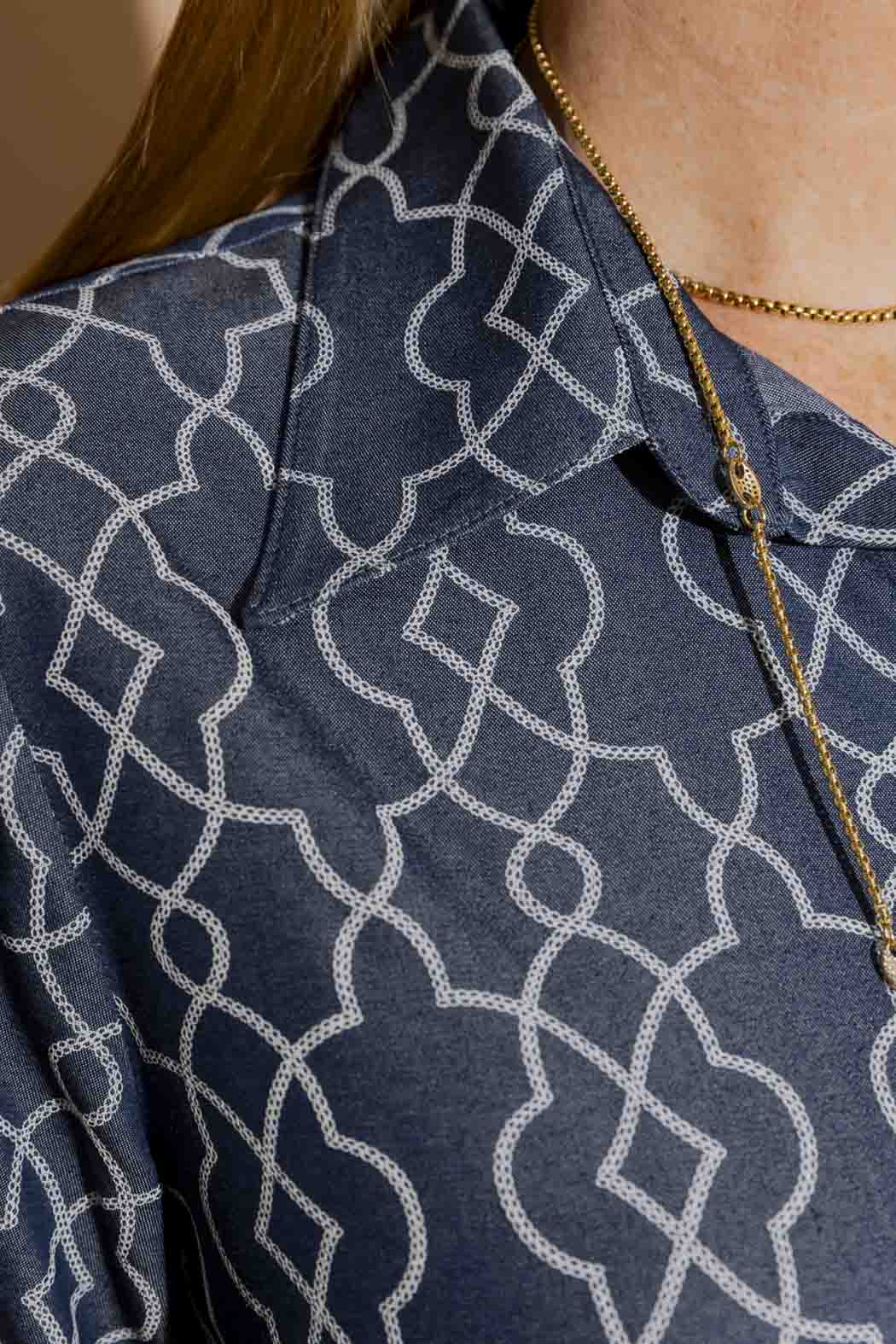Chambray Embroidery Classic Shirt