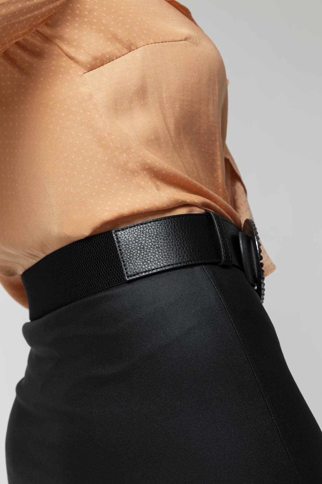 Black Diamante Buckle Belt