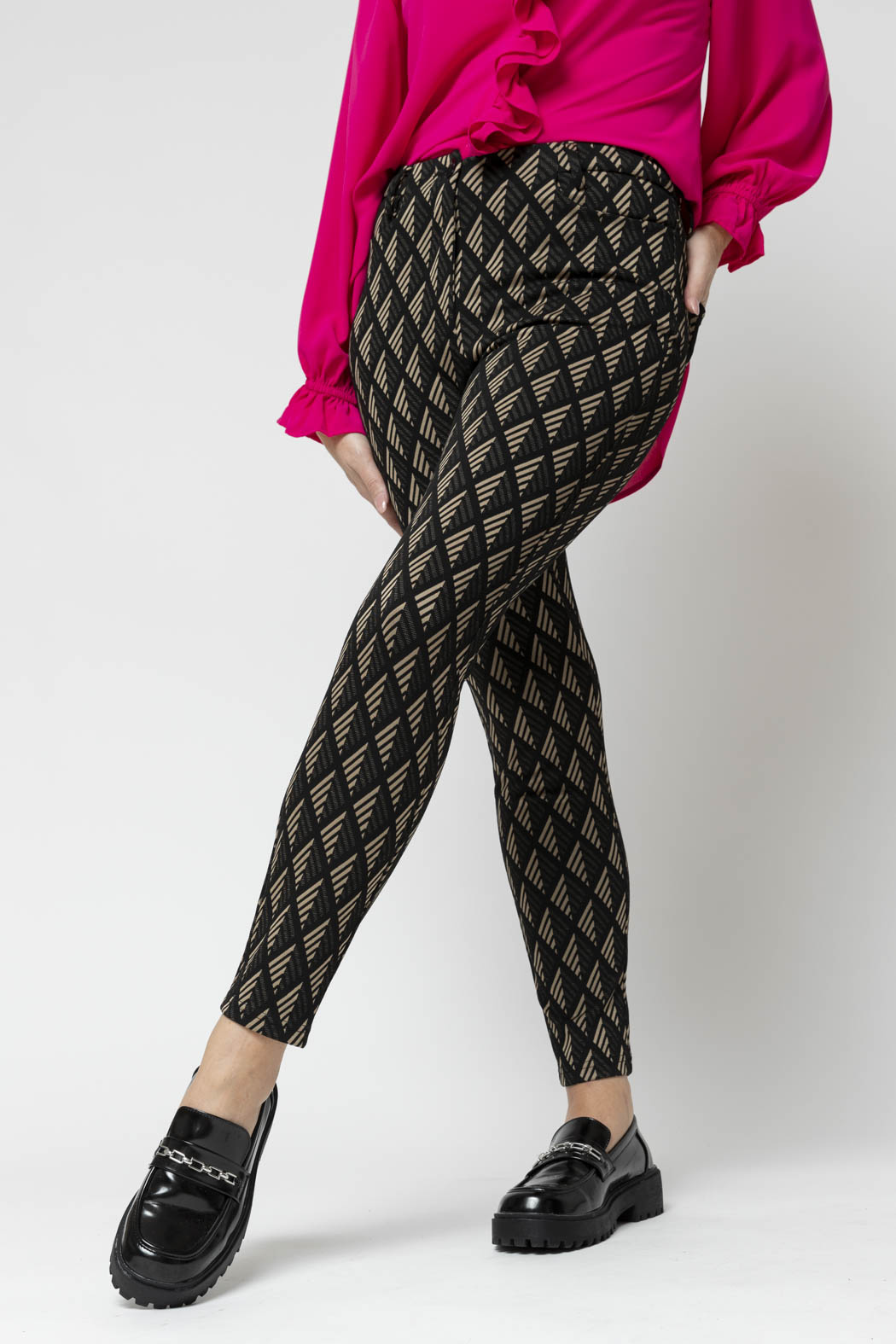 Black / Taupe Luna Ponte Pant