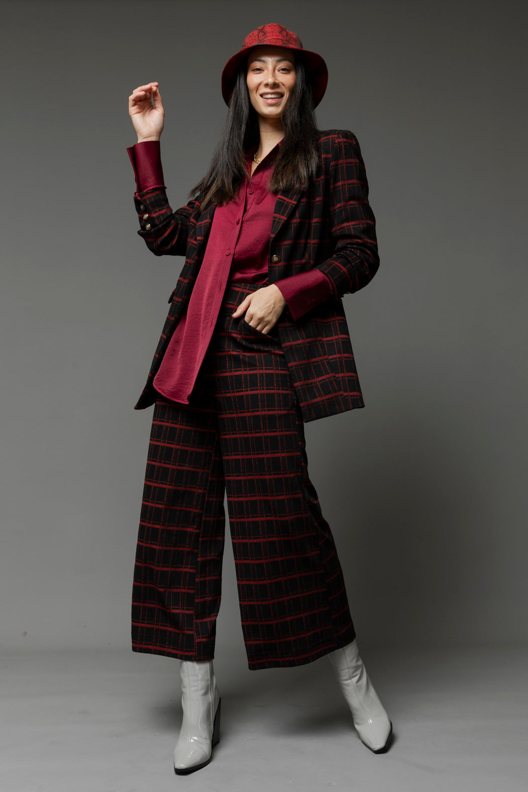 Burgundy Charlie Silky Shirt