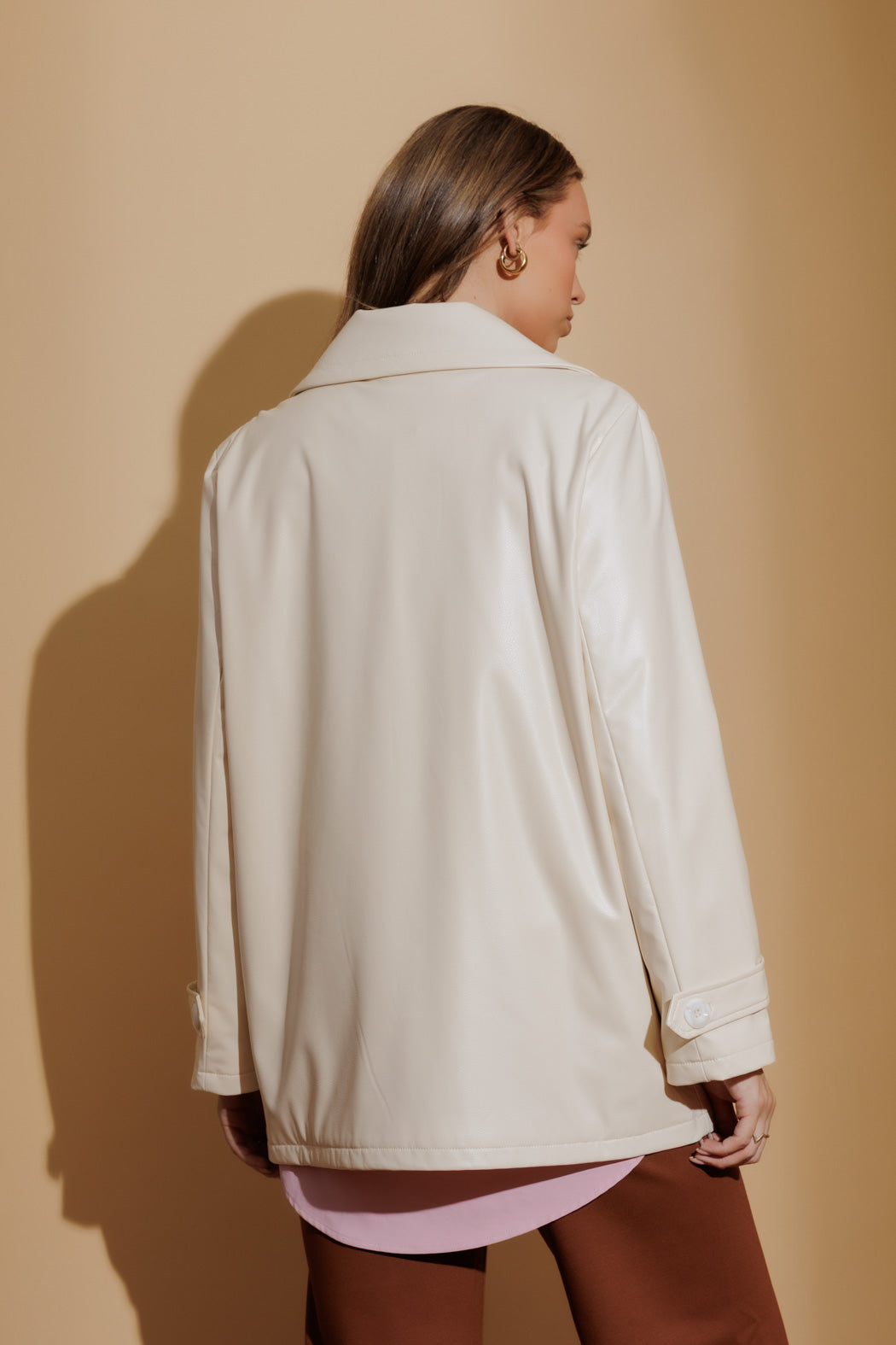 Chalk Coated Midi Trench Coat