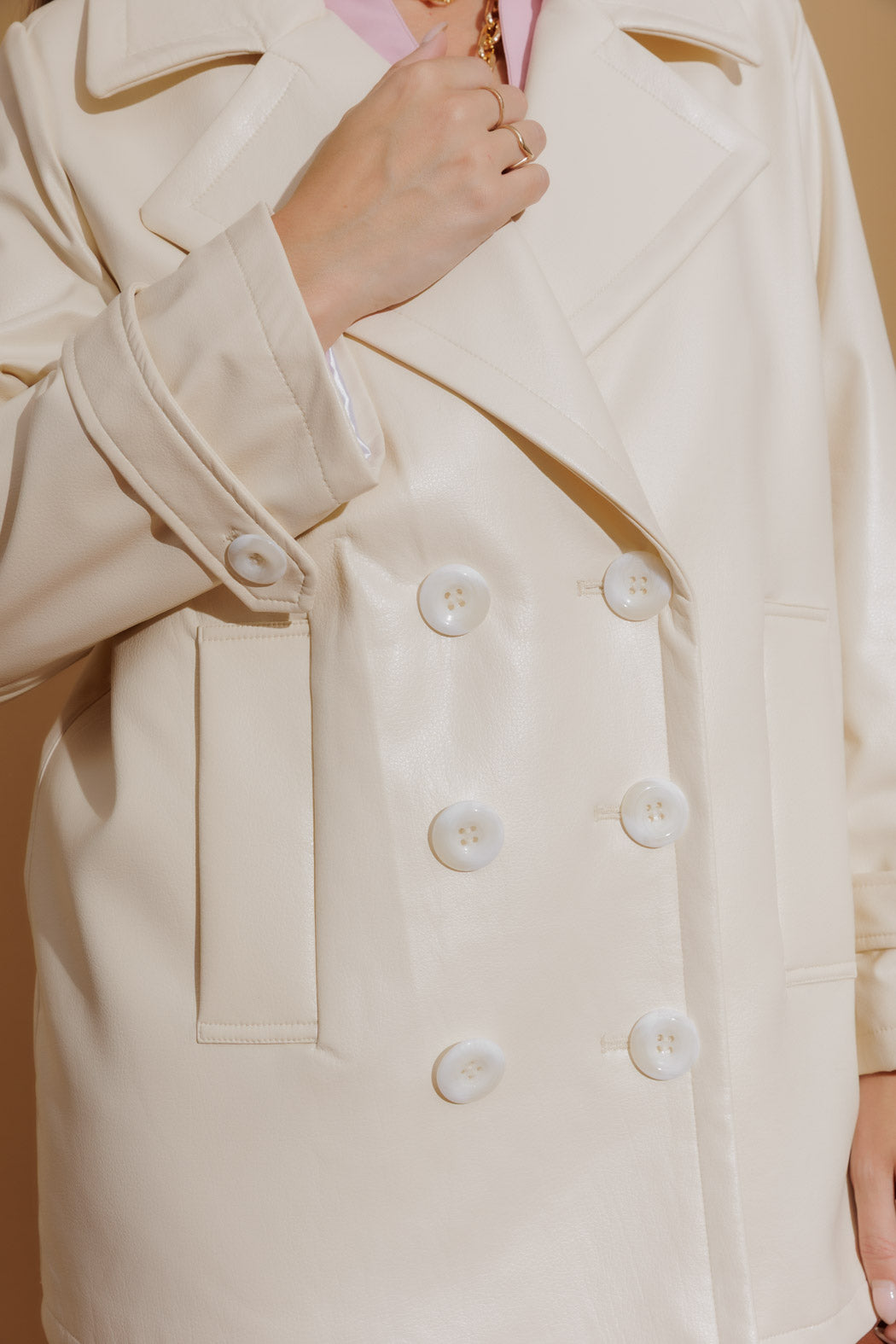 Chalk Coated Midi Trench Coat
