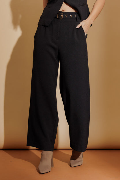 Black Arch Wide Leg Pant