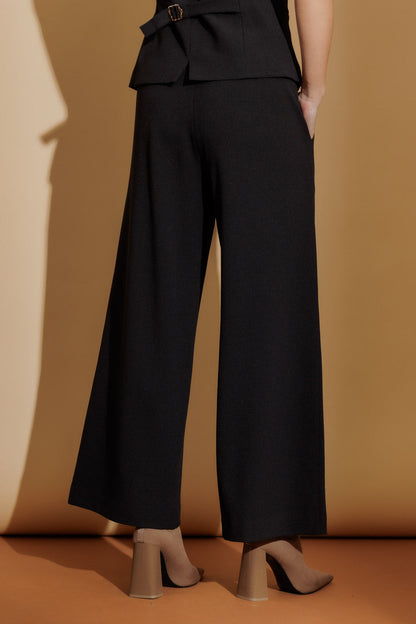 Black Arch Wide Leg Pant