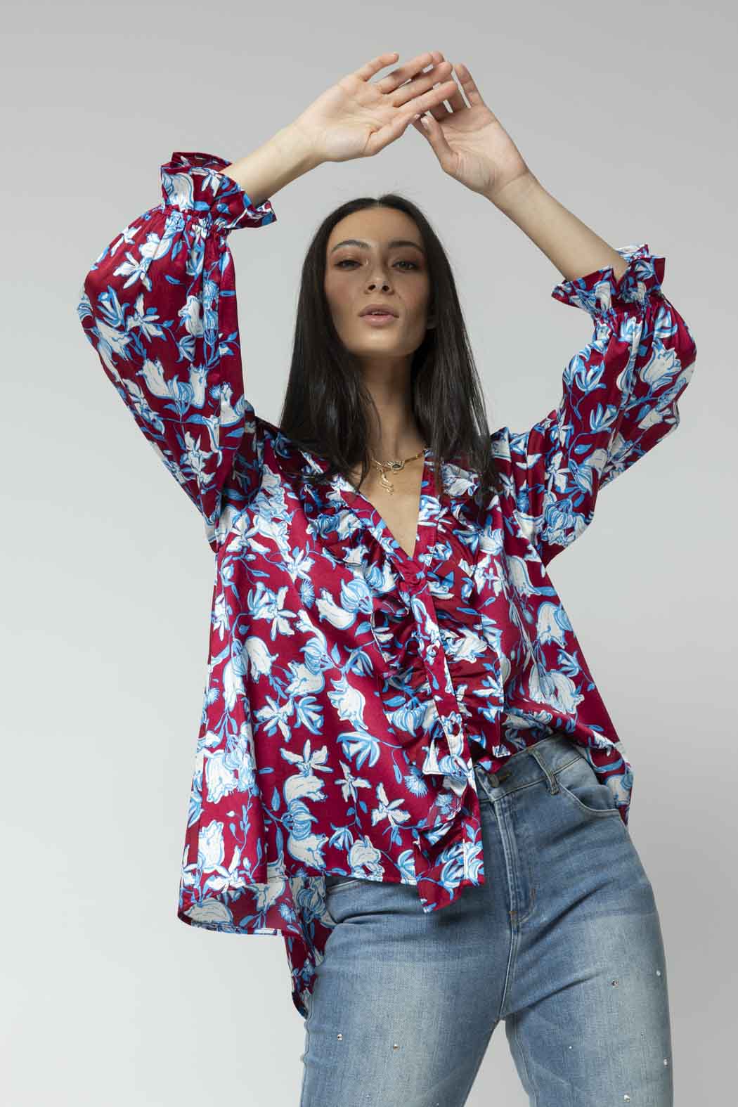 Burgundy Victoria Blouse